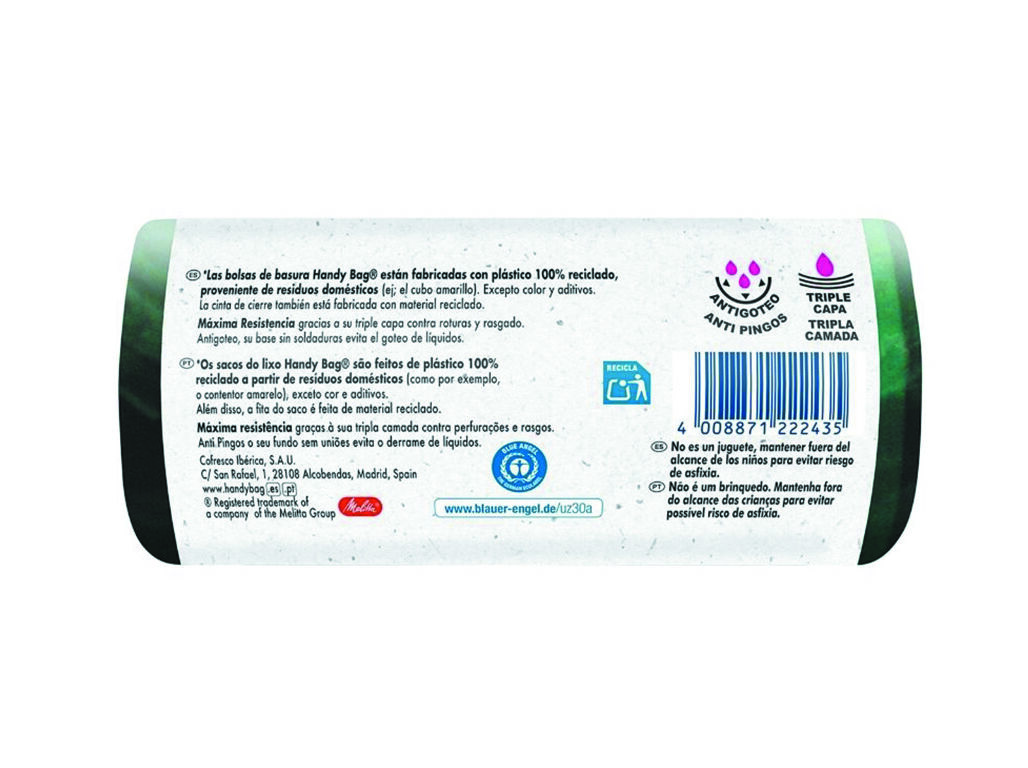 SACOS DO LIXO HANDY BAG ANTIGOTAS 30L 12 UNI image number 1