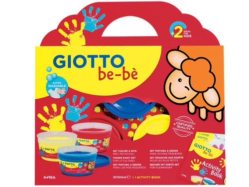 SUPER TINTAS GIOTTO BE-BE P/DEDOS+ACES. 3X100ML image number 0