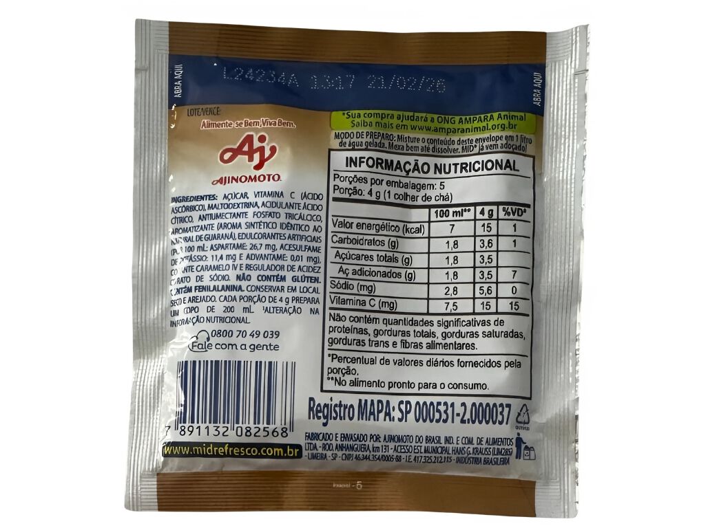 REFRESCO EM P&Oacute; MID GUARAN&Aacute; 20G image number 1