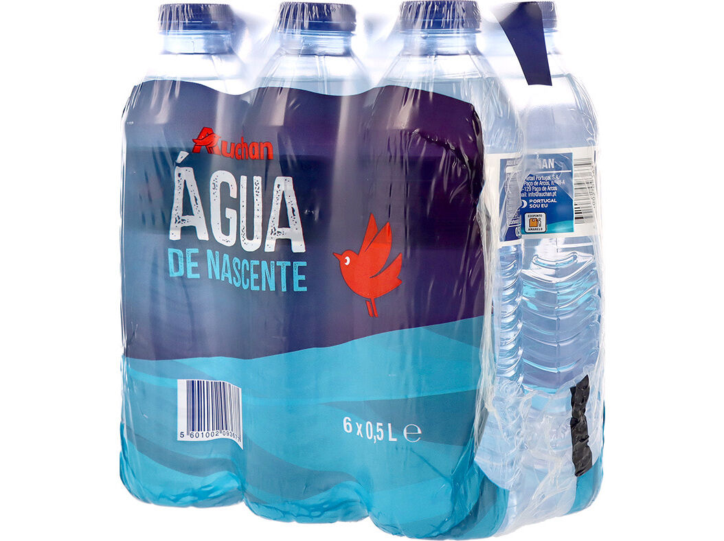 &Aacute;GUA DE NASCENTE AUCHAN 6X0.50L