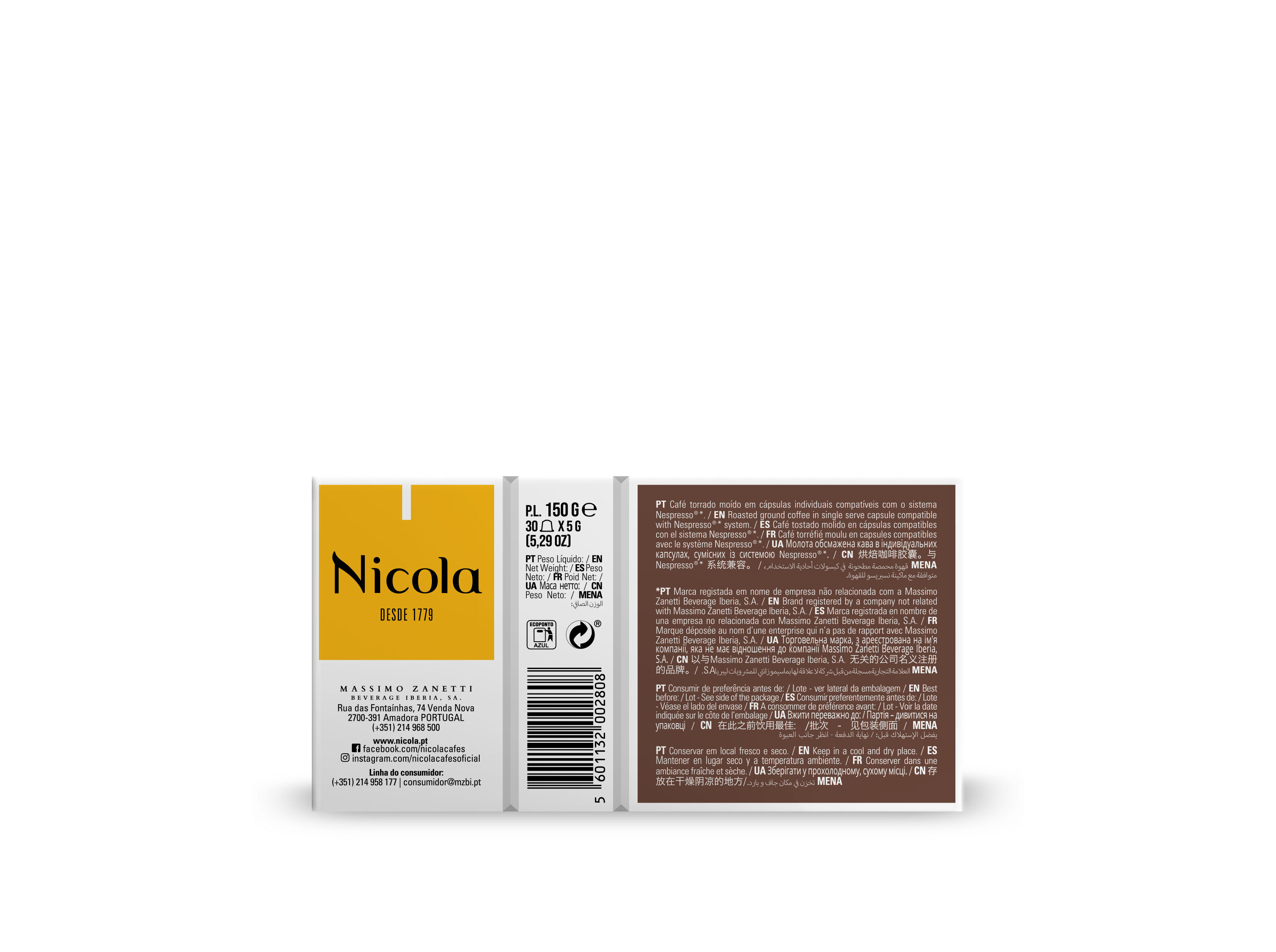 C&Aacute;PSULAS NICOLA ROSSIO CAF&Eacute; INTENSO INTENSIDADE 10 30UN image number 1