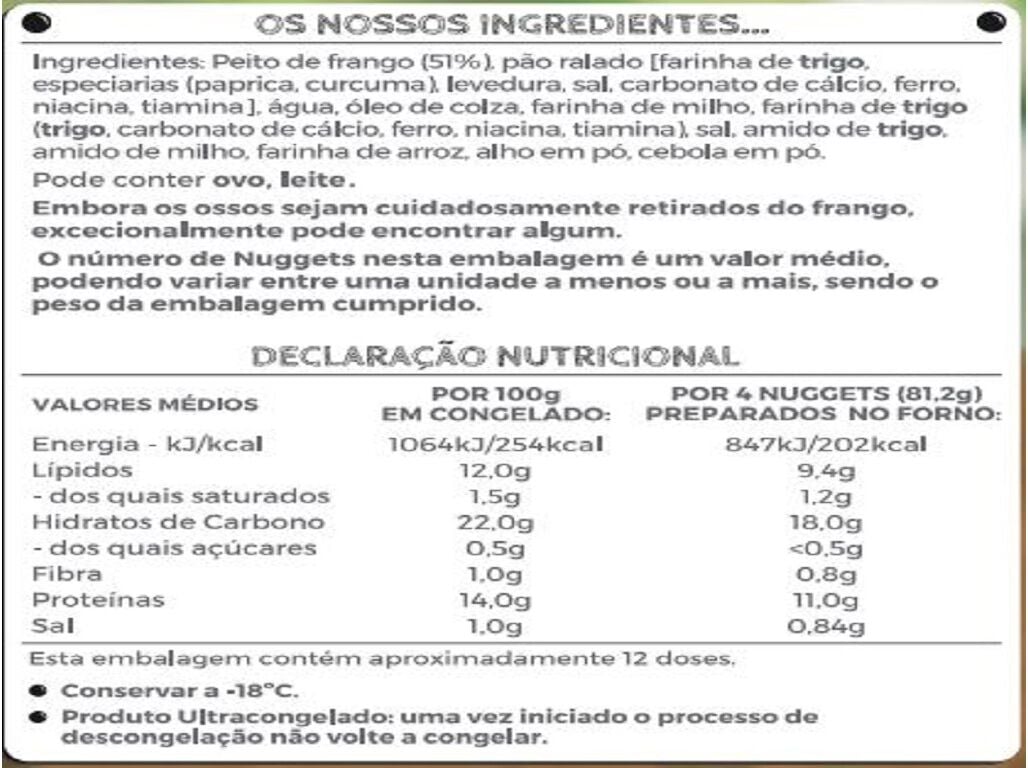 NUGGETS IGLO FRANGO 50UN 1042G image number 1