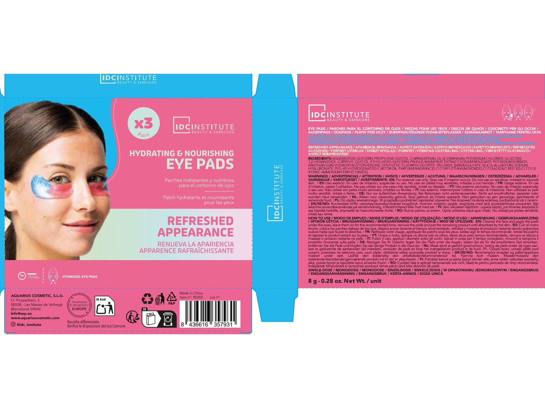 M&Aacute;SCARA OLHOS IDC INSTITUTE HYDRATING 3UN image number 1