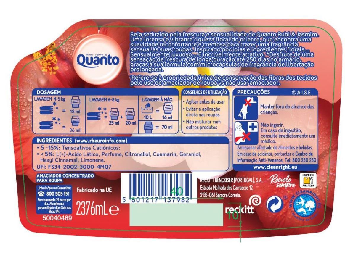 AMACIADOR CONCENTRADO QUANTO RUBI 132 DOSES image number 1