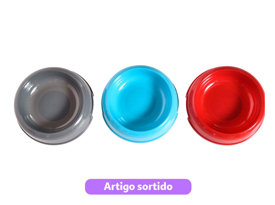 COMEDOURO PL&Aacute;STICO AUCHAN &Oslash;19CM CORES SORTIDAS image number 0