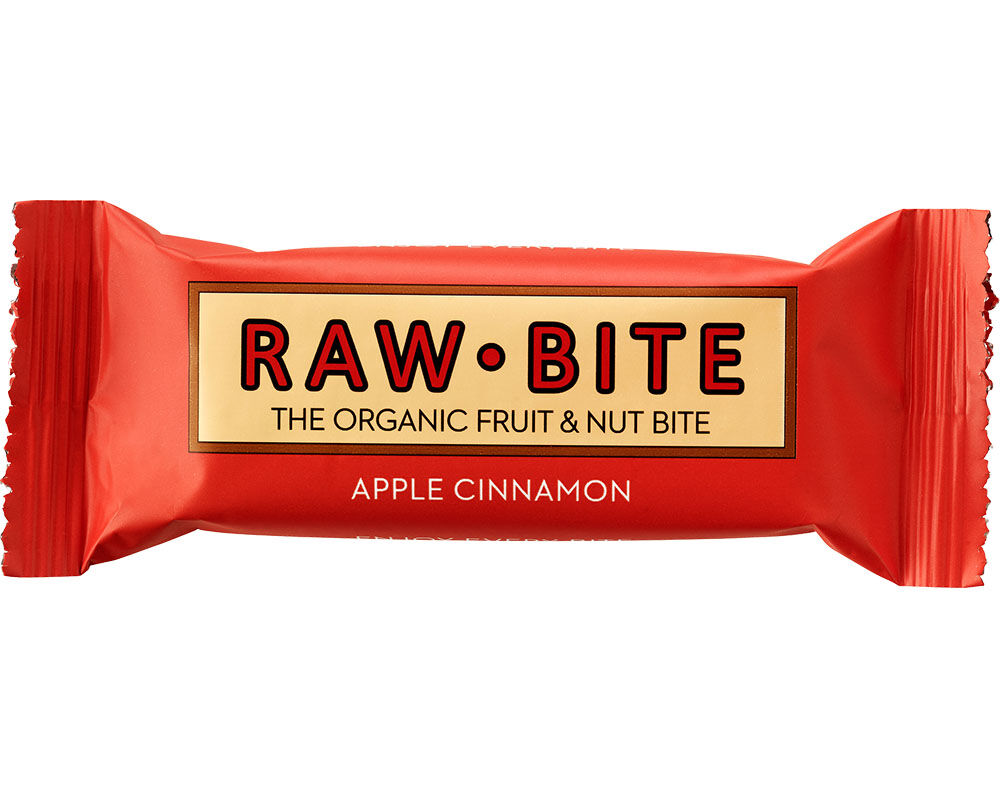 BARRA RAW BITE DE MA&Ccedil;&Atilde; E CANELA 50G