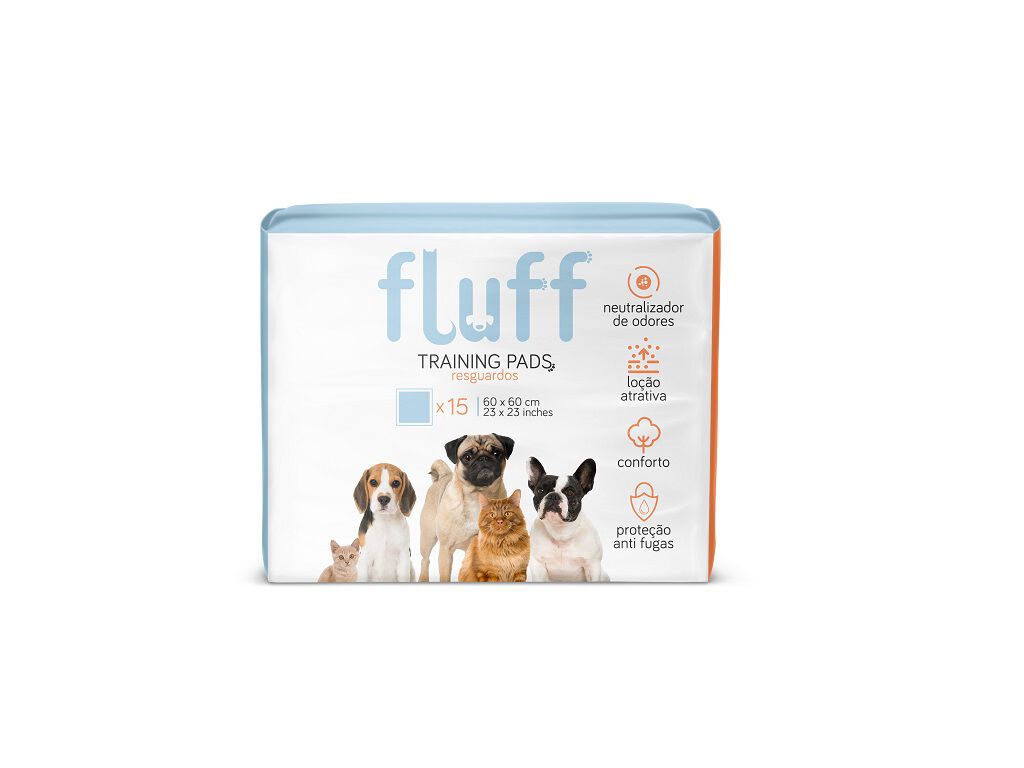 RESGUARDOS FLUFF MAXI 60X60CM PACK 15 UNIDADES