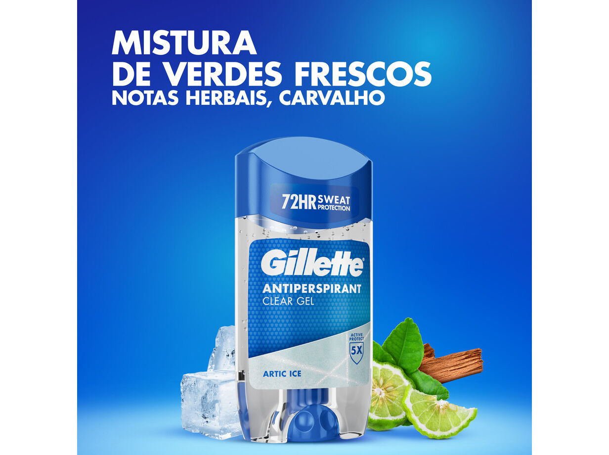 DESODORIZANTE STICK GILLETTE CLEAR GEL ARCTIC ICE 70 ML image number 3