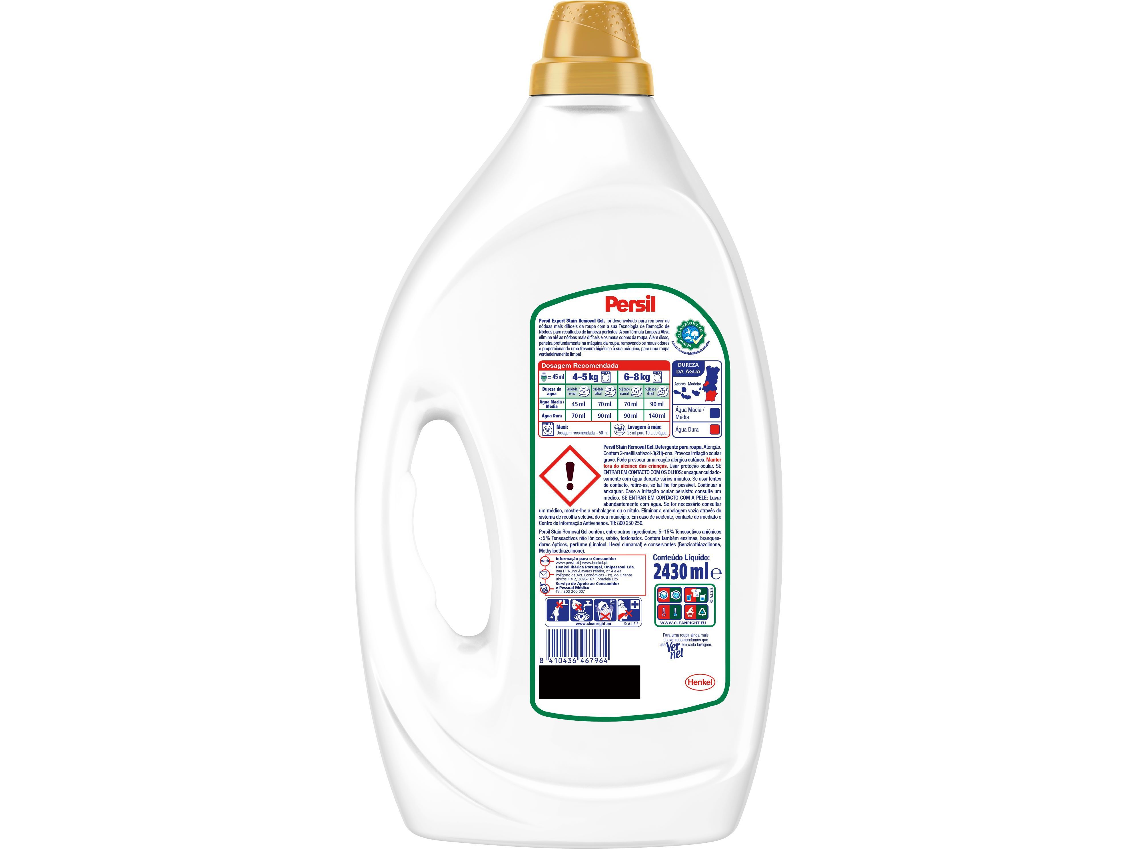 DETERGENTE ROUPA M&Aacute;QUINA LIQU&Iacute;DO PERSIL EXPERT STAIN REMOVAL GEL 54DOSES image number 1