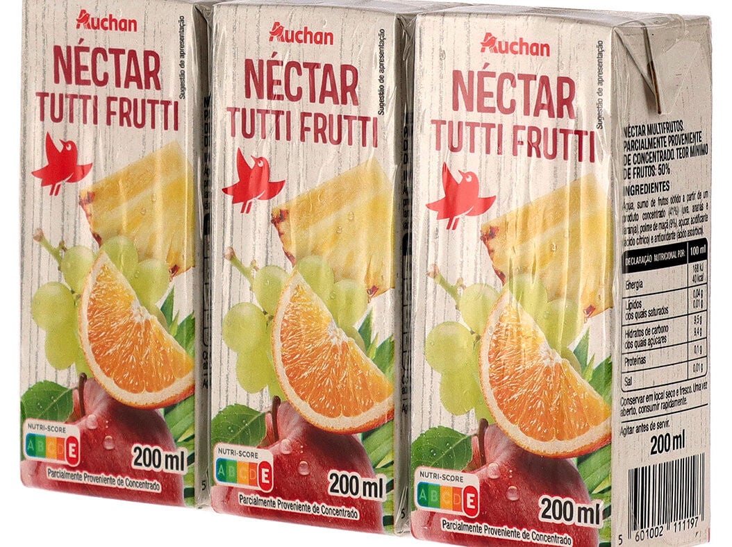 N&Eacute;CTAR AUCHAN TUTTI FRUTTI 3X200ML image number 1