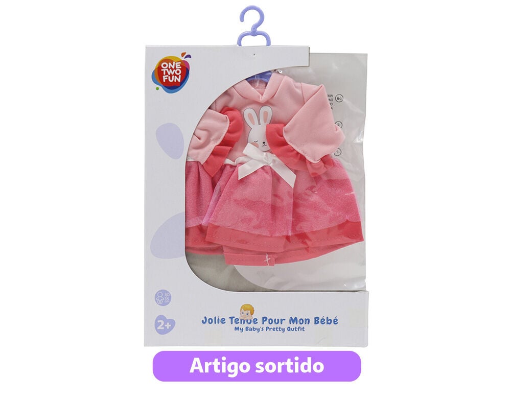 O OUTFIT DO BEB&Eacute; ONE TWO FUN 30-35CM MODELOS SORTIDOS image number 7