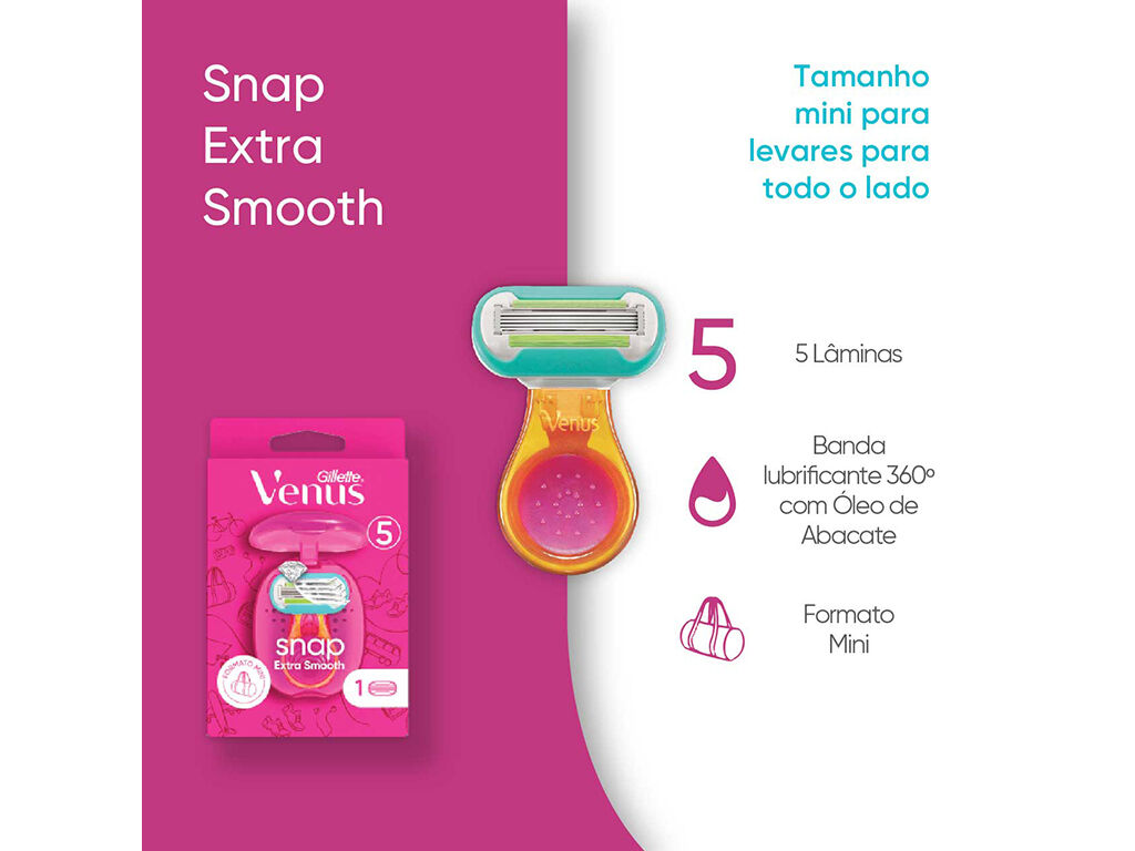 M&aacute;quina Depilat&oacute;ria Snap Extra Smooth Venus 1 un image number 2