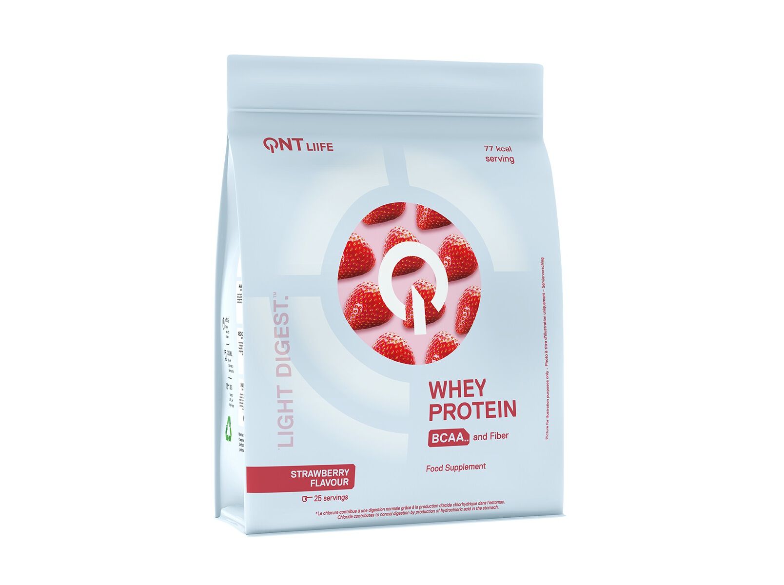 PROTEINA WHEY QNT MORANGO LIGHT DIGEST 500GR image number 0