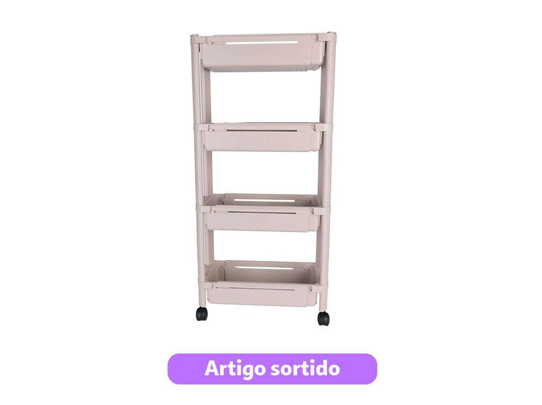 ORGANIZADOR COM 4 PRATELEIRAS CODIL EXTENS&Iacute;VEL 37.5X15X79 CM CORES SORTIDAS