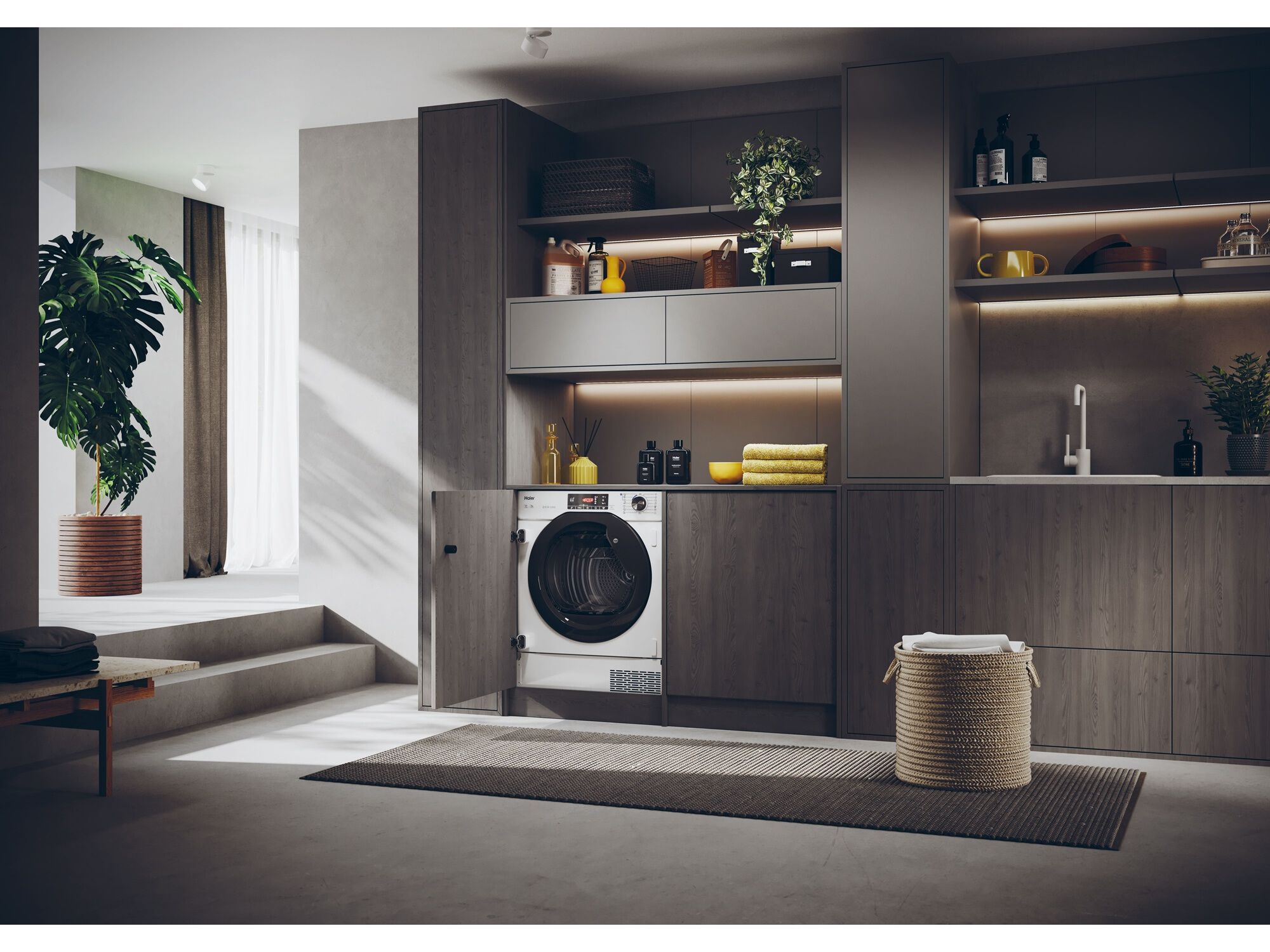 M&Aacute;Q. SECAR ROUPA ENCASTRE HAIER HDBI H7A2TBEX-S E 7KG BC image number 2