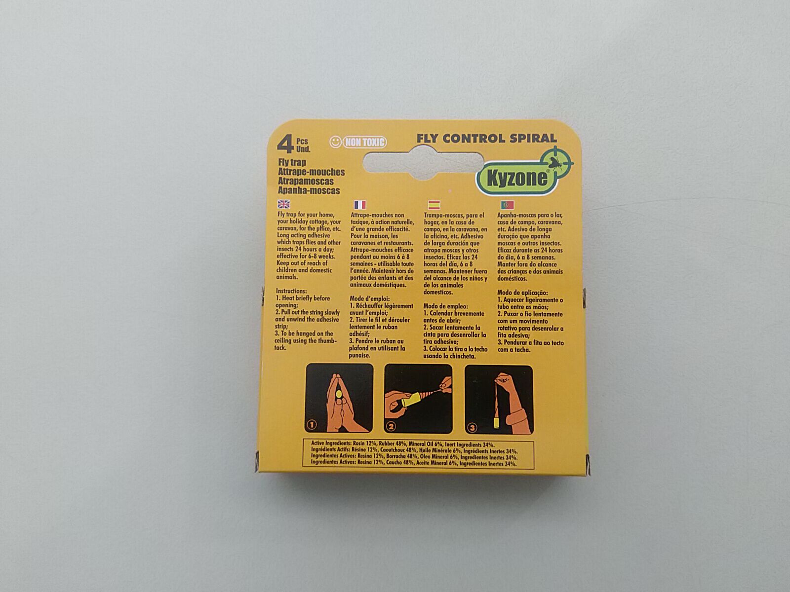 FITAS APANHA MOSCAS KYZONE BLISTER PACK 4 UNIDADES