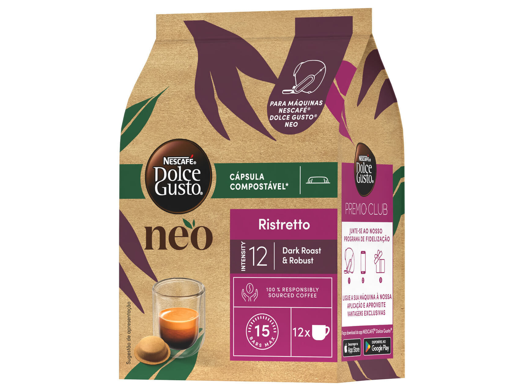 C&Aacute;PSULAS DE CAF&Eacute; DOLCE GUSTO NEO RISTRETTO 12 UN