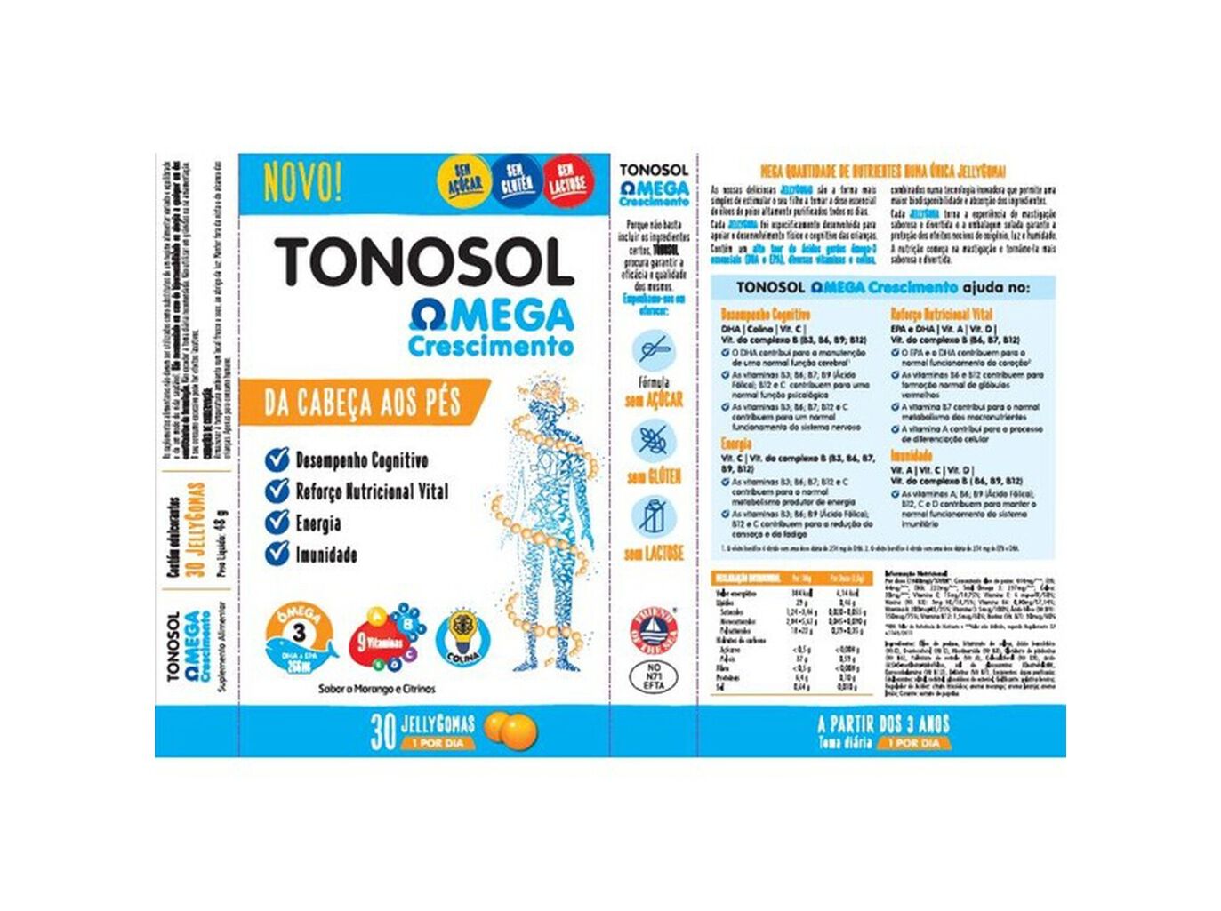 SUPLEMENTO TONOSOL OMEGA CRESCIMENTO 30GOMAS image number 1