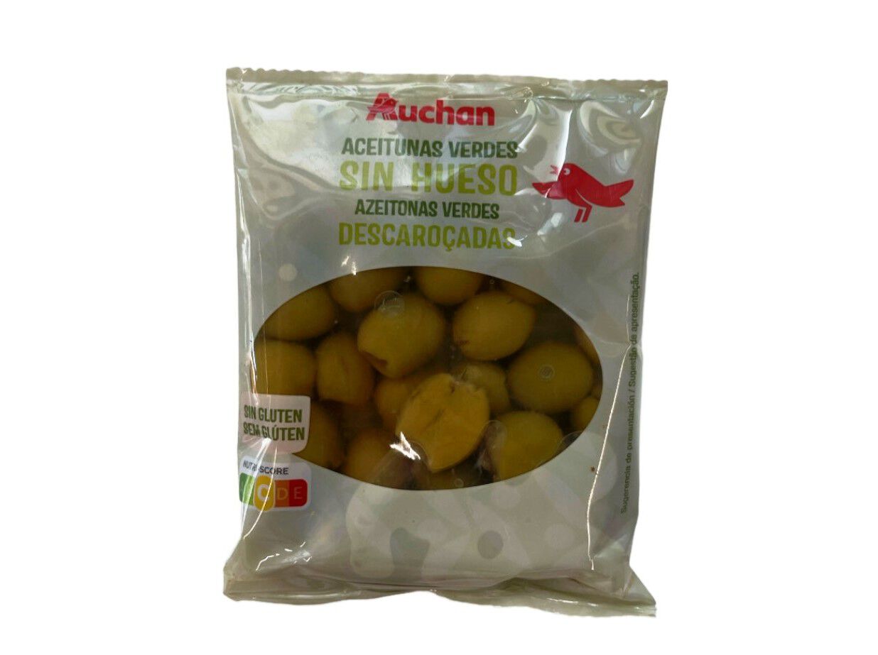 AZEITONA VERDE INTEIRA AUCHAN MANZANILHA SEM CARO&Ccedil;O 180(75)G image number 1