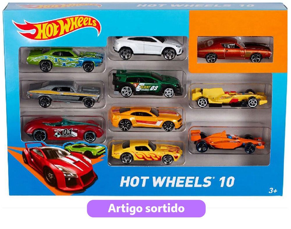 CARRINHOS HOT WHEELS 10 UNIDADES MODELOS SORTIDOS