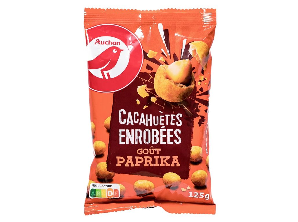 AMENDOINS COBERTOS AUCHAN COM SABOR A PAPRICA 125 G image number 0