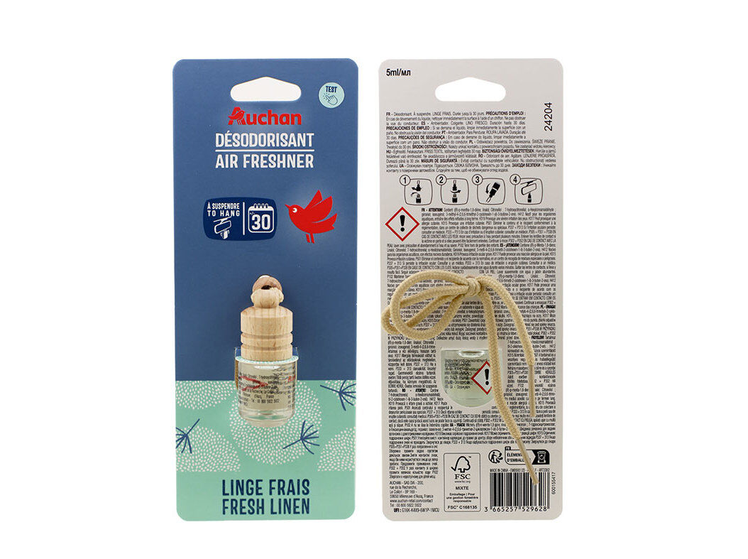 AMBIENTADOR AUTO AUCHAN GARRAFA FRESH LINEN