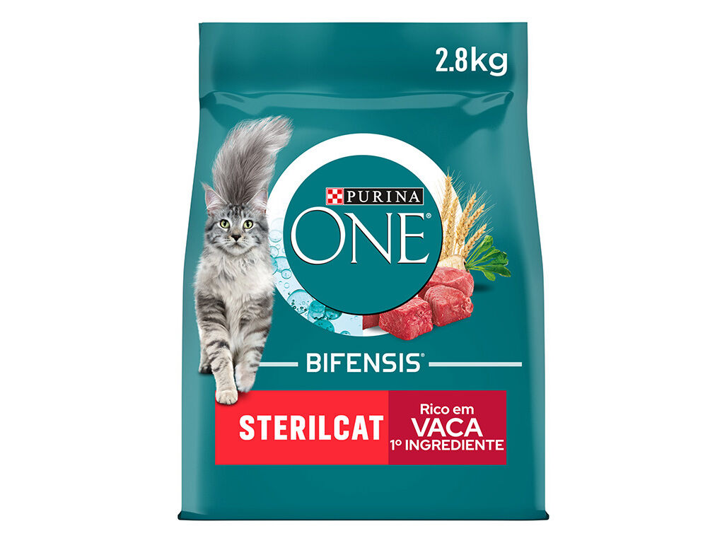 RA&Ccedil;&Atilde;O PARA GATO PURINA ONE ESTERILIZADO COM VACA 2.8KG