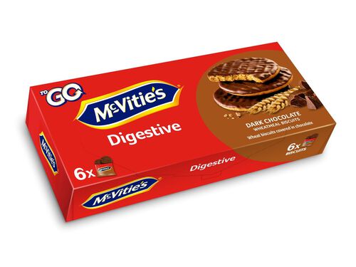 BOLACHA MCVITIE'S DIGESTIVE DOSES TO GO CHOCOLATE NEGRO 6X33.3G image number 0