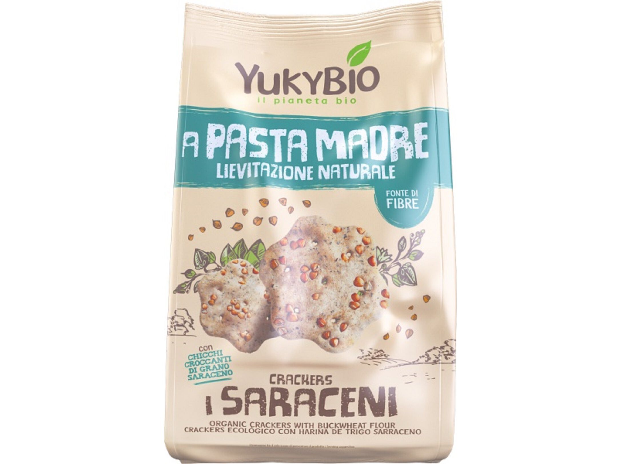CRACKERS YUKYBIO TRIGO SARRACENO BIO 250G image number 0