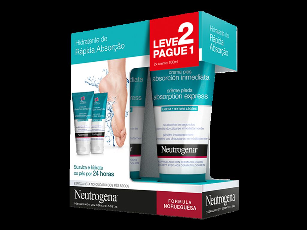CREME P&Eacute;S NEUTROGENA R&Aacute;PIDA ABSOR&Ccedil;&Atilde;O 2X100ML LEVE 2 PAGUE 1