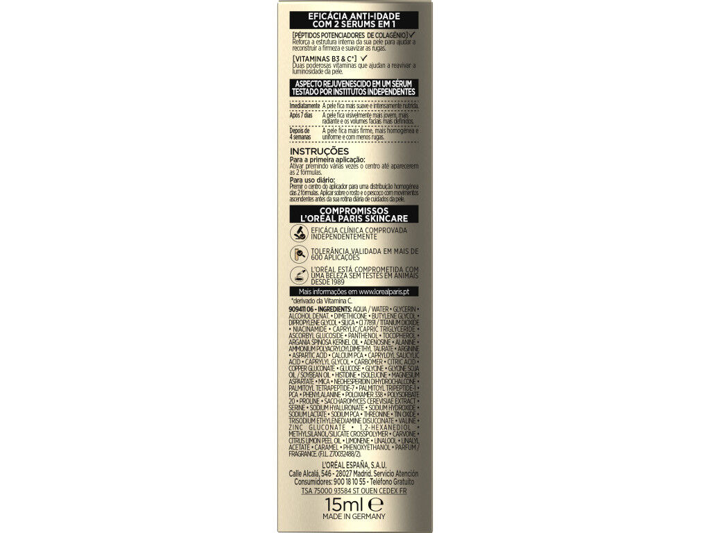 S&Eacute;RUM L'OR&Eacute;AL PARIS LE DUO MINI AGE PERFECT 15ML image number 1