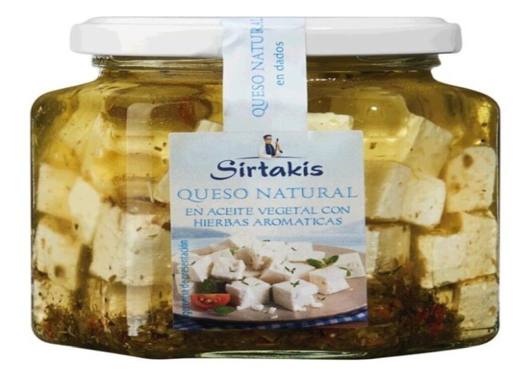 QUEIJO CUBOS SIRTAKIS COM ERVAS EM &Oacute;LEO 300G image number 0