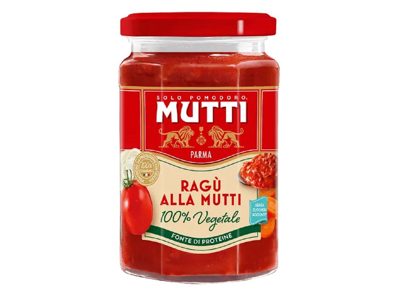 TOMATE MUTTI RAG&Ugrave; VEGETARIANO 280G image number 0