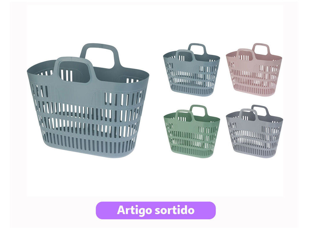 CESTO PARA COMPRAS 25L CORES SORTIDAS image number 0