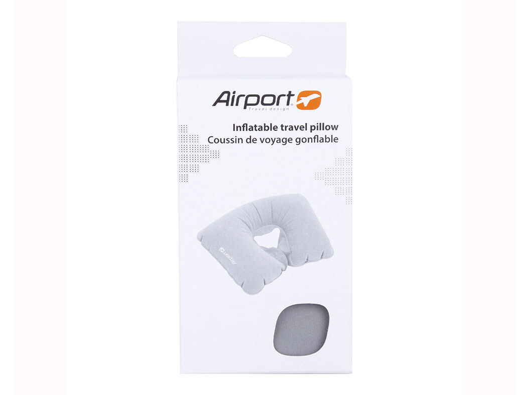 ALMOFADA DE VIAGEM AIRPORT INSUFL&Aacute;VEL CINZENTO