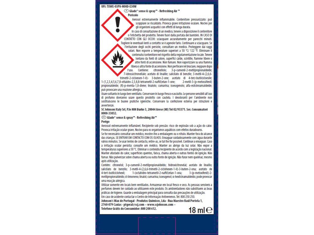AMBIENTADOR S&S APARELHO GLADE PET REFRESHING AIR 18ML image number 1