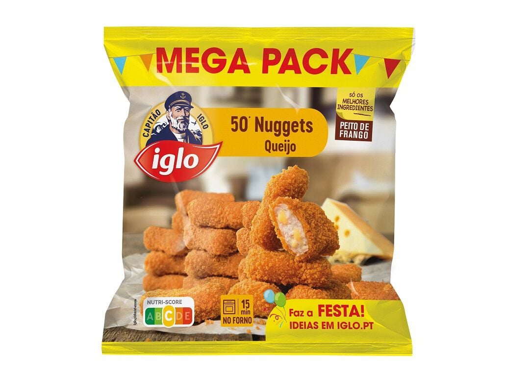 NUGGETS CAPITAO IGLO FRANGO & QUEIJO 50UN 1080G