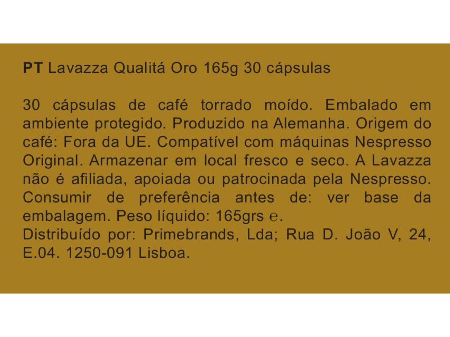 C&Aacute;PSULAS CAF&Eacute; QUALIT&Aacute; ORO LAVAZZA INT. 8/13 30 UN image number 1