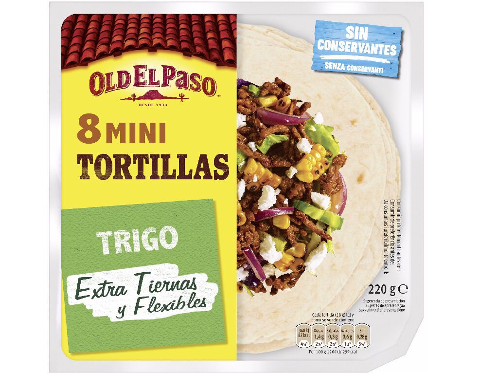 TORTILHAS OLD EL PASO TRIGO MINI 220G