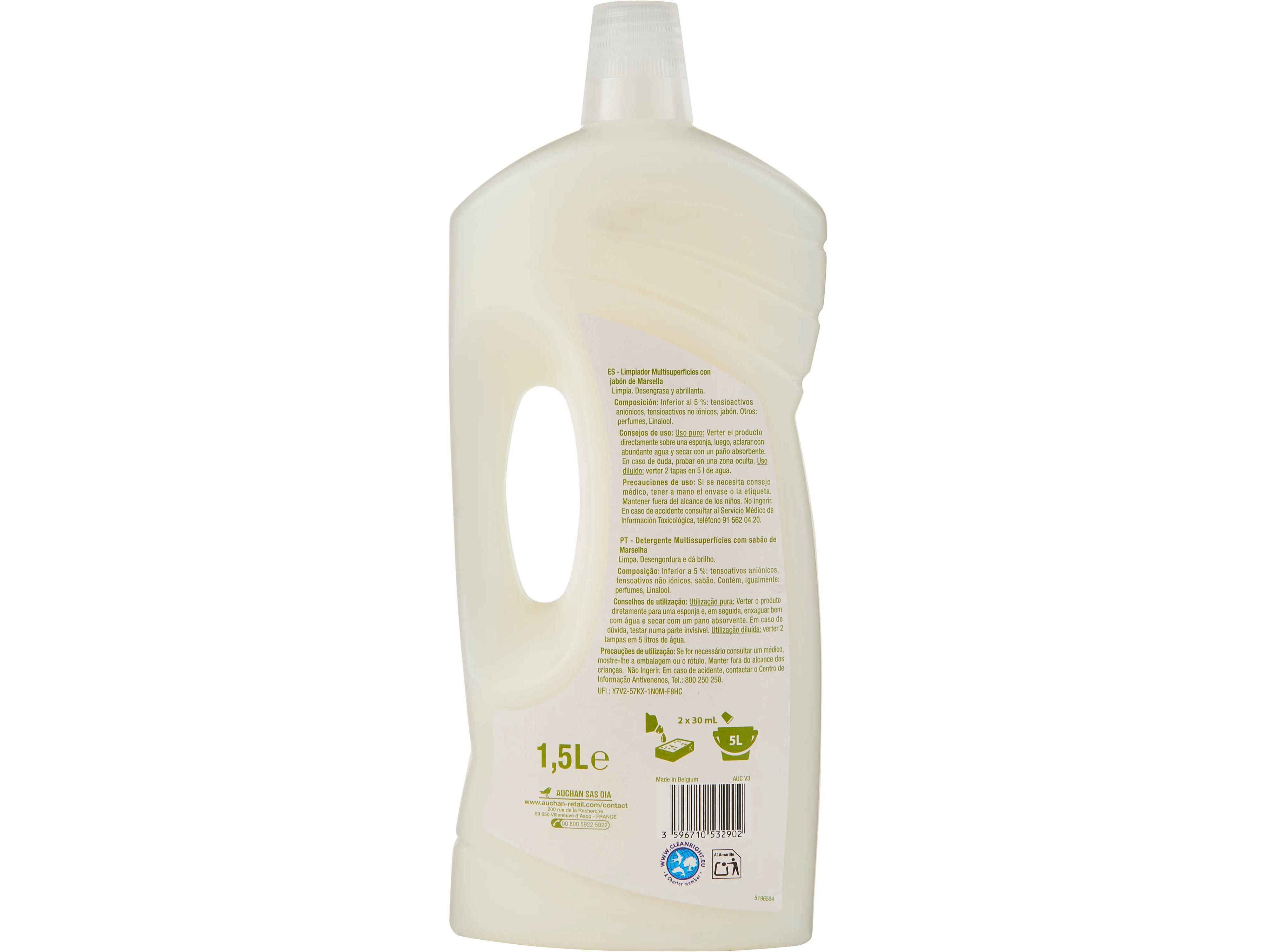 LAVA TUDO AUCHAN SAB&Atilde;O MARSELHA 1.5L image number 1
