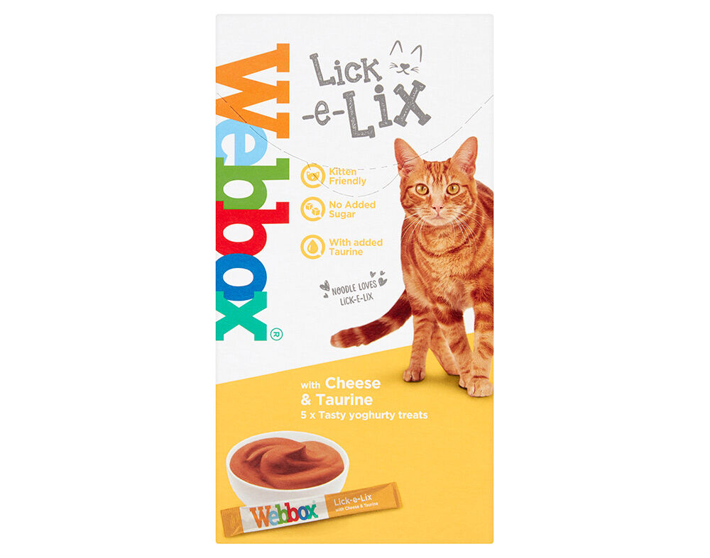 SNACKS PARA GATO WEBBOX LICK-E-LIX COM QUEIJO 5X15G image number 0
