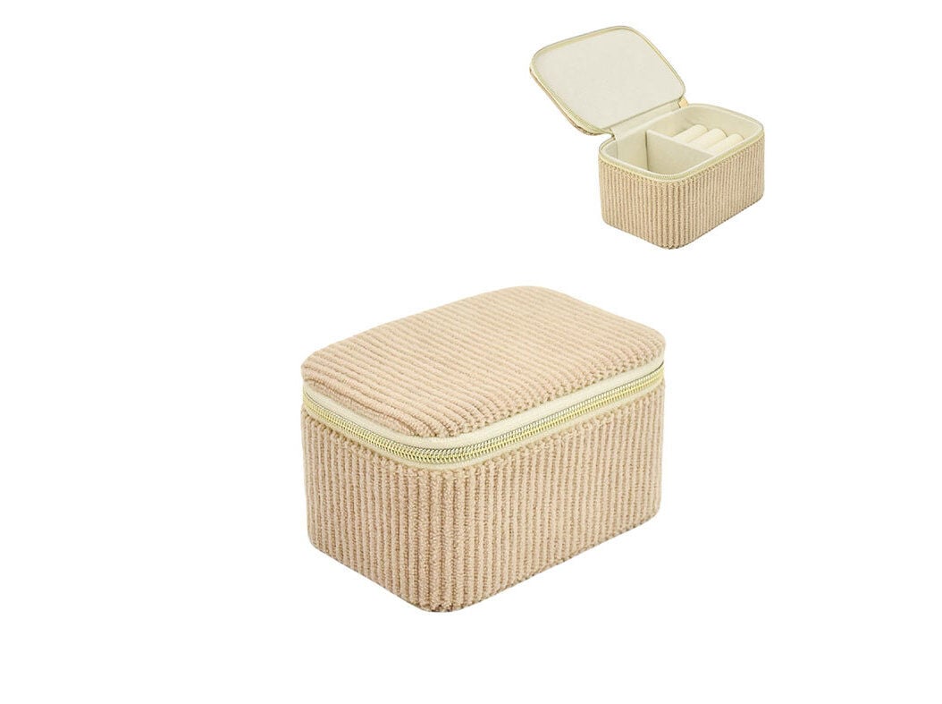 GUARDA-JOIAS ACTUEL C/FECHO BEGE 11X7.5X6CM HSH26