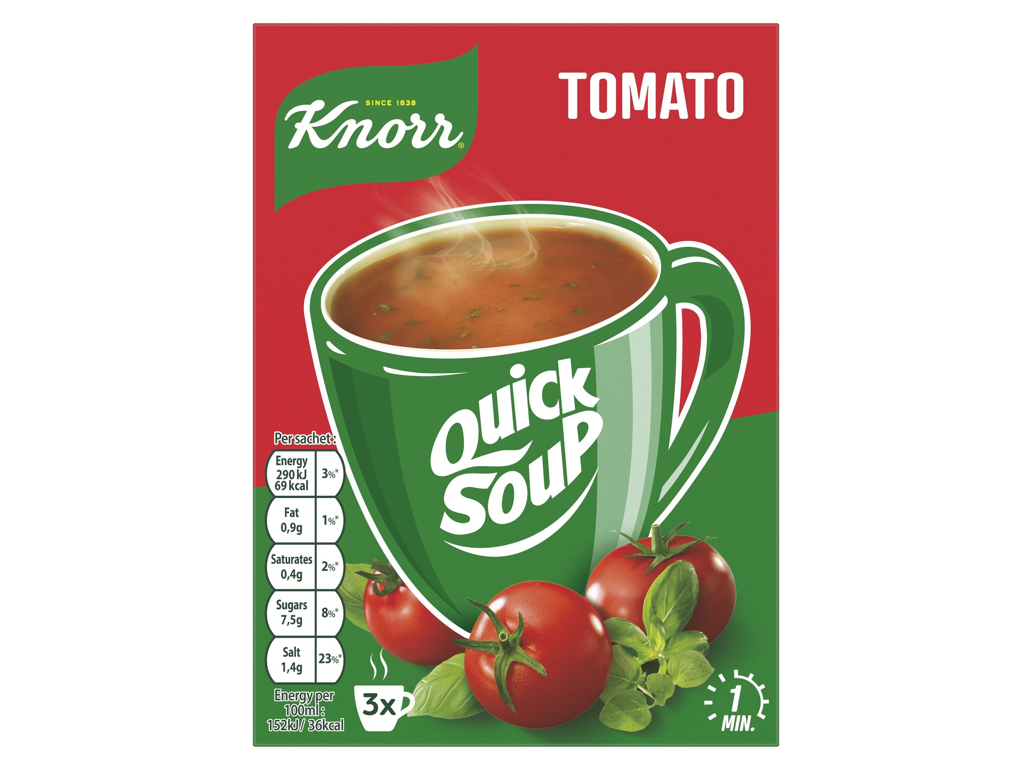 QUICK SOUP KNORR TOMATE 60GR image number 1