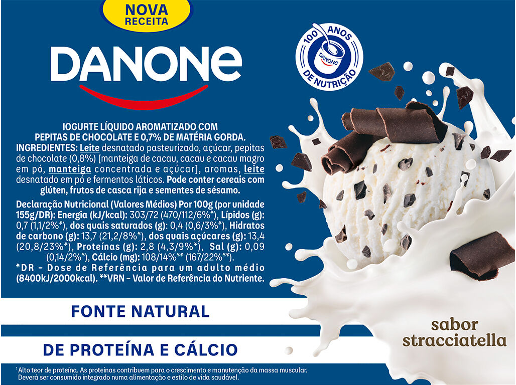 IOGURTE LIQUIDO DANONE STRACIATELLA 4X155G image number 1