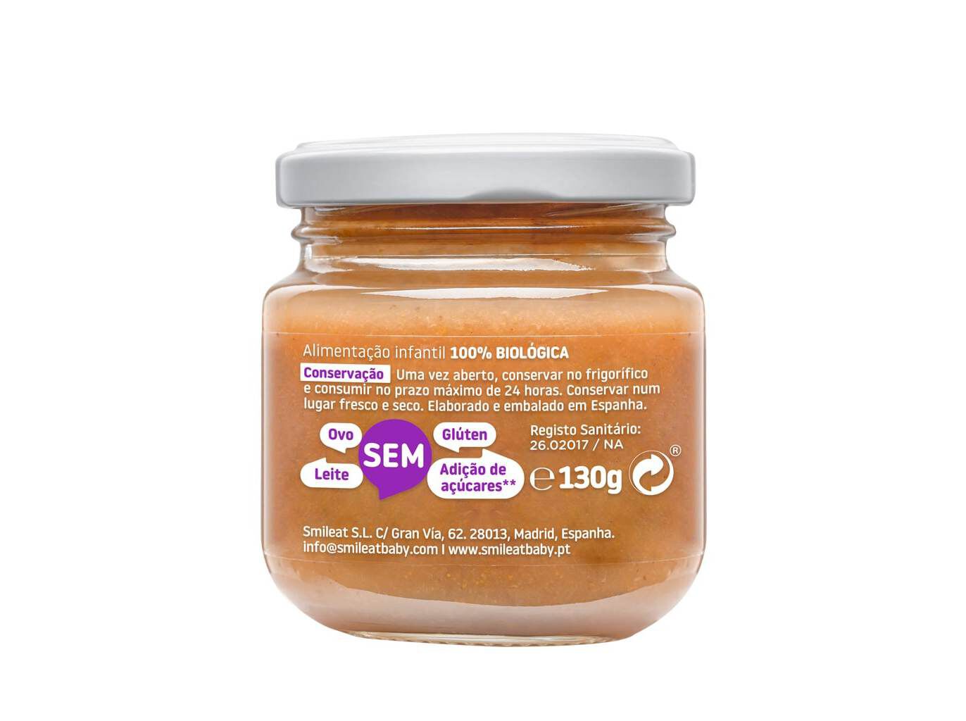 BOI&Atilde;O FRUTA SMILEAT BIO PERA AMEIXA E BANANA 130GR image number 1