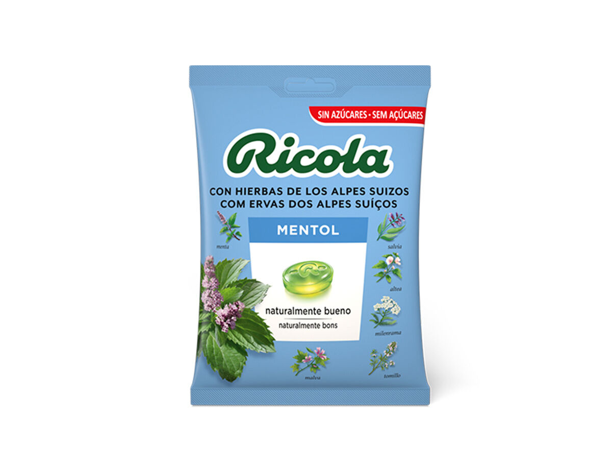 REBU&Ccedil;ADO SEM A&Ccedil;UCAR RICOLA MENTOL 70G image number 1