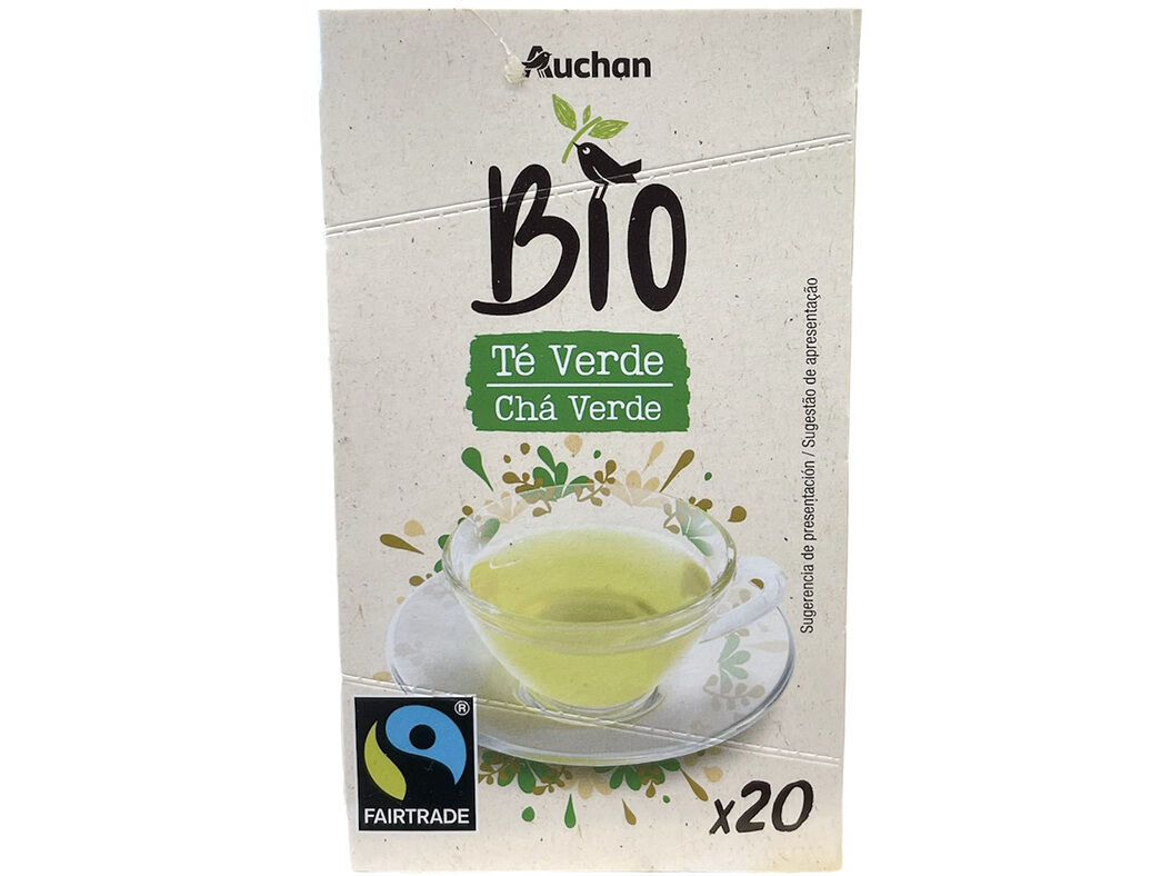 CH&Aacute; VERDE AUCHAN BIO 20 SAQUETAS