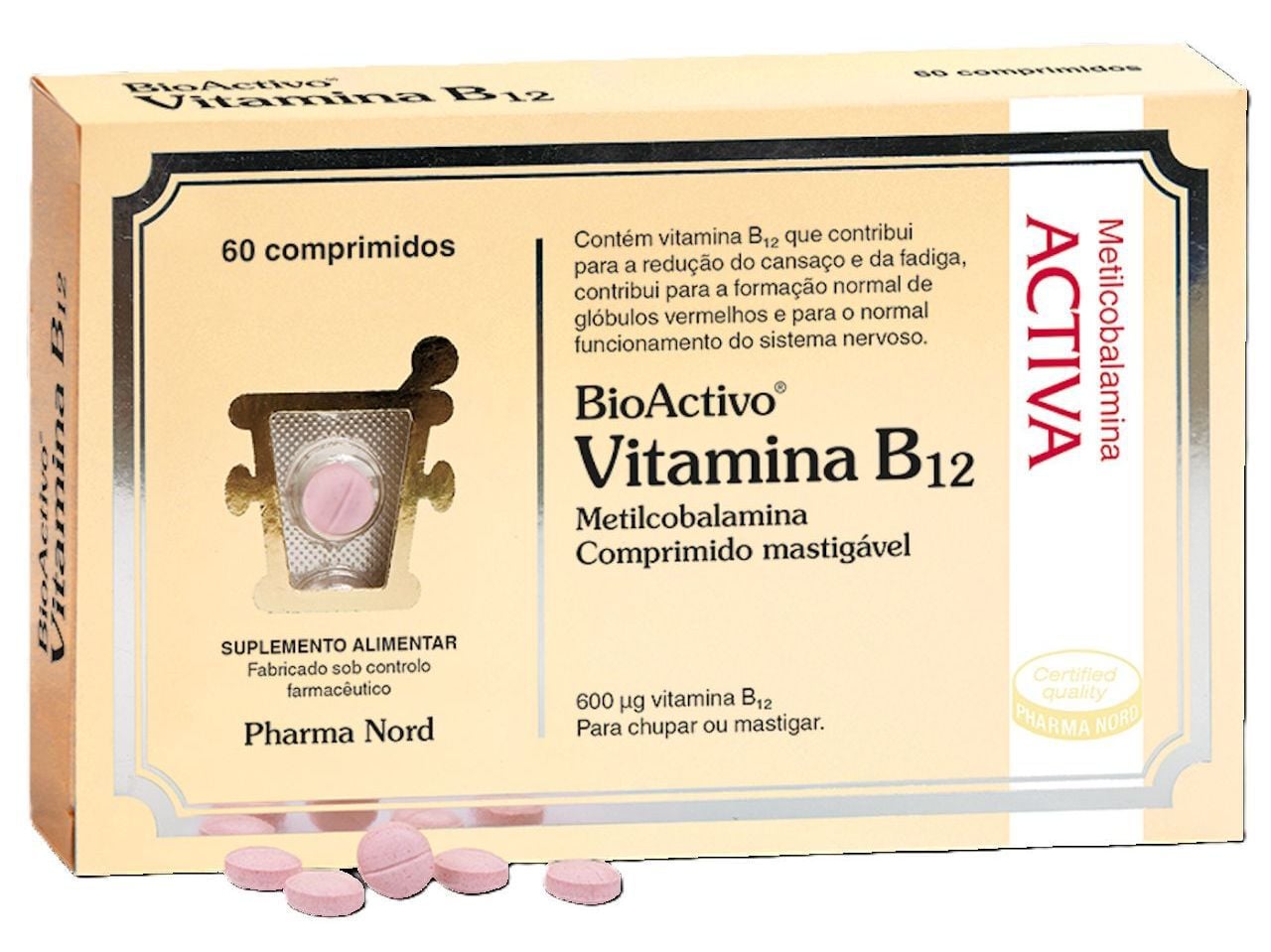 SUPLEMENTO BIOACTIVO VITAMINA B12 60COMP image number 0