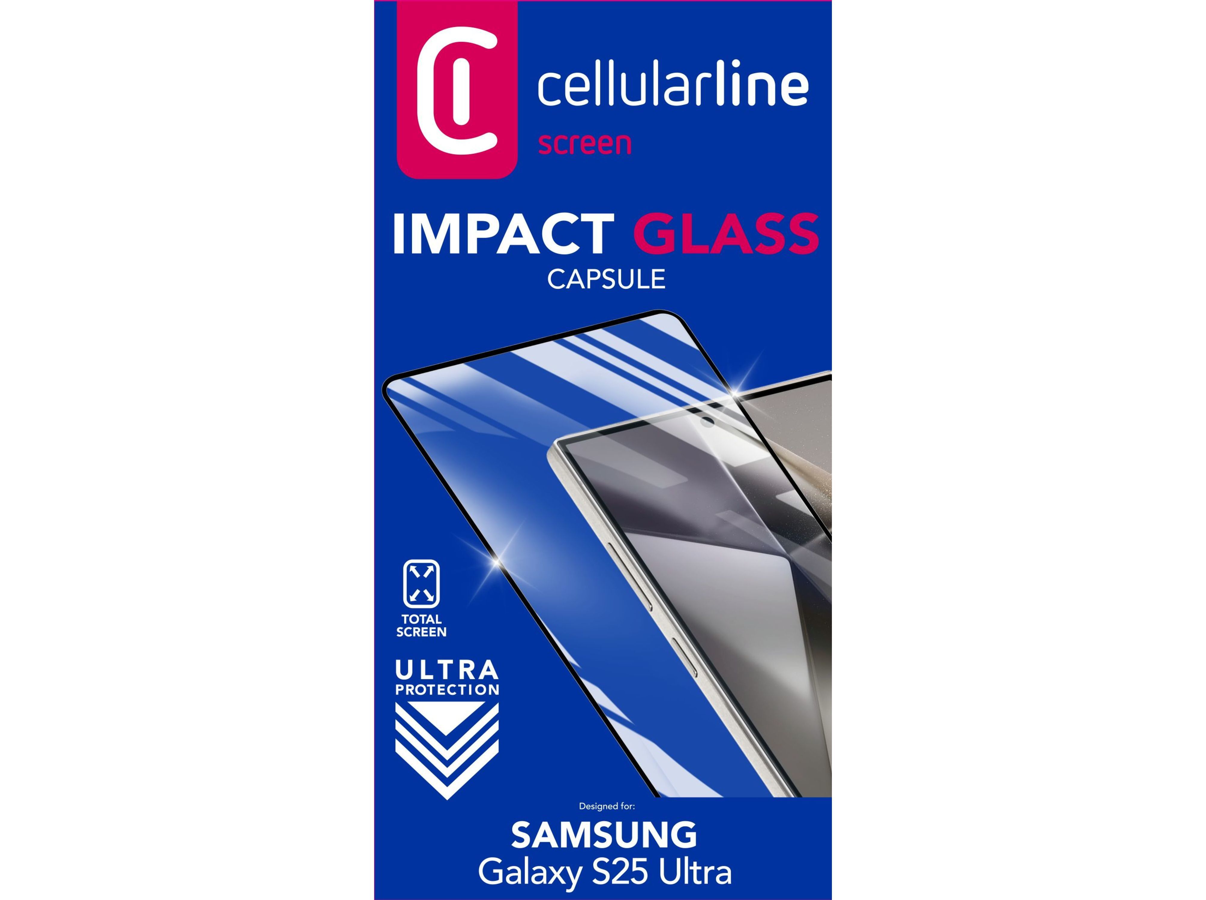 PROTECTOR ECRA VT CELLULARLINE SAMSUNG S25 ULTRA IMP GLASS CAP image number 1