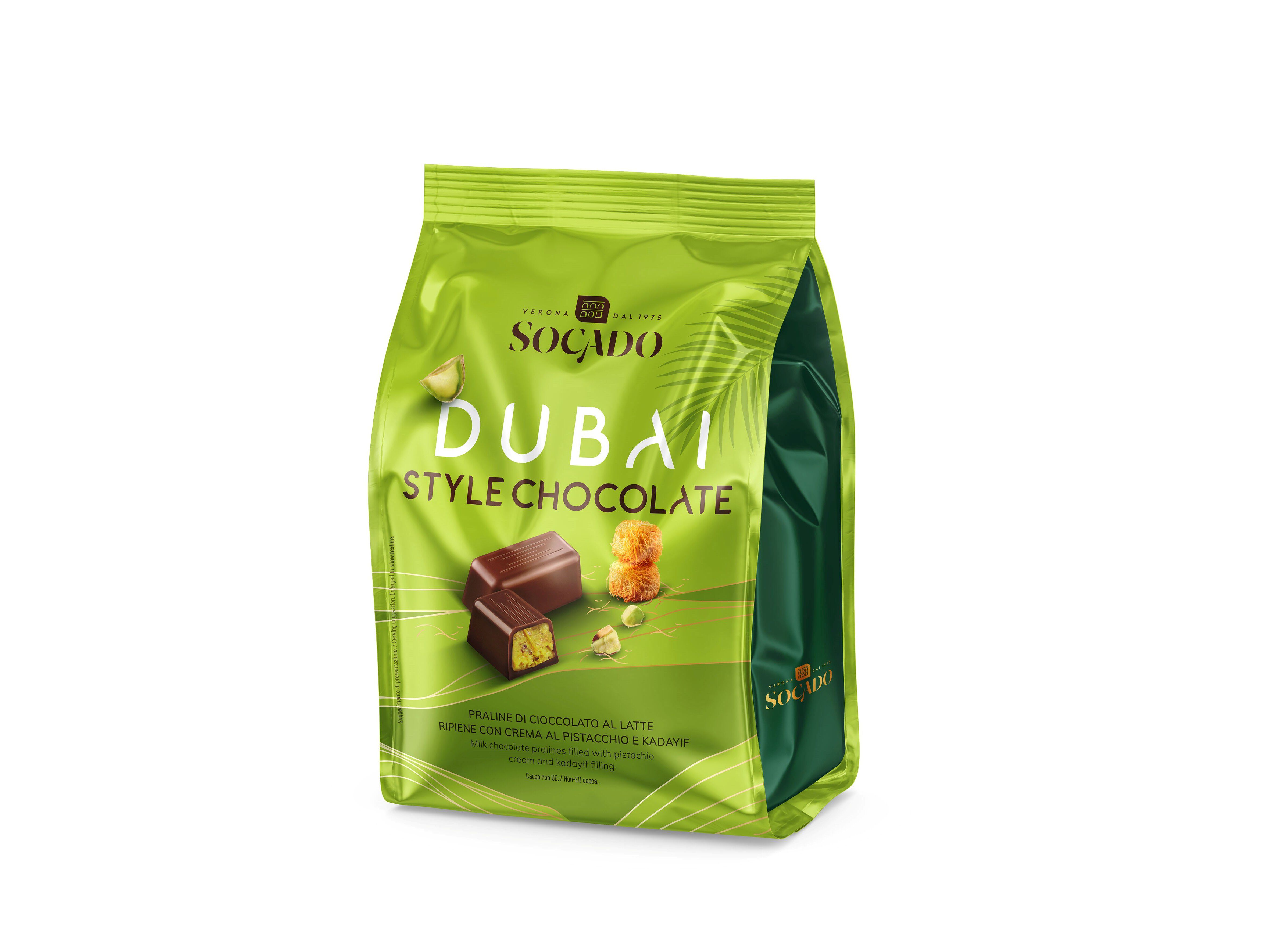 CHOCOLATE PRALINES SOCADO DUBAI STYLE CHOCOLATE 150G image number 0